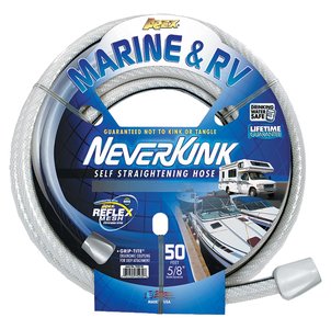 Neverkink White Marine Hose 5/8
